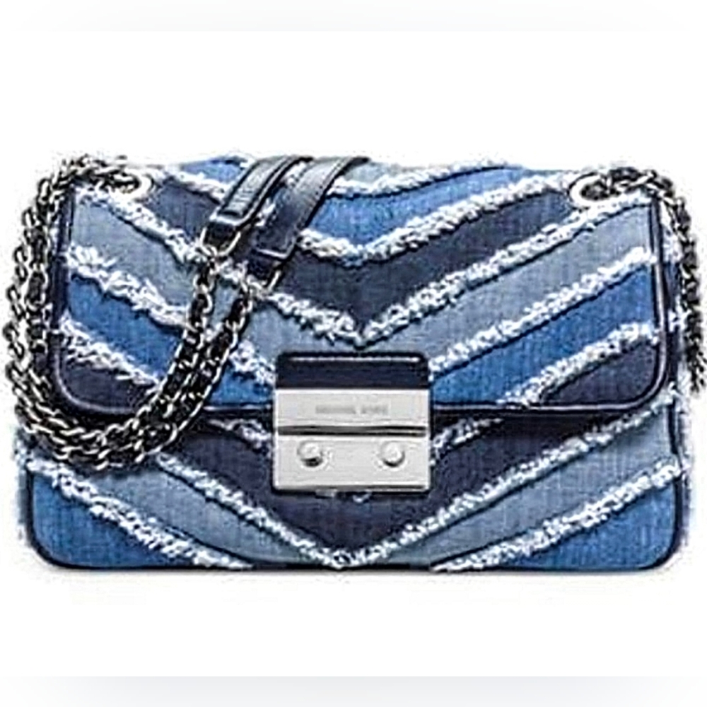 MICHAEL Michael Kors Denim Sloan Large Chain Crossbody & Shoulder Bag